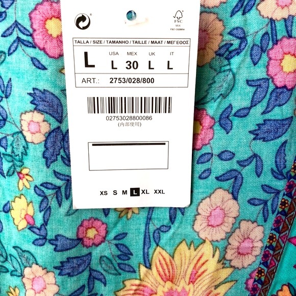 Bohemian  Women Mini Wrap Dress Short Sleeve Cover Multicolor NWT - Picture 3 of 6